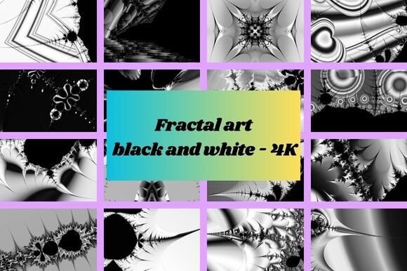 Download Fractal Art Black and White - 4K - Premium Resources